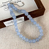 Round Synthetic Stone Beaded Necklaces for Women UZ5669-4-1