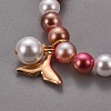 Plastic Imitation Pearl Stretch Bracelets and Necklace Jewelry Sets X-SJEW-JS01053-03-8