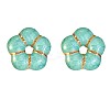 304 Stainless Steel Enamel Flower Stud Earrings EJEW-Z147-03G-3