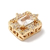 Brass with Clear Cubic Zirconia Beads KK-G503-07G-2