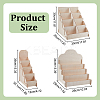 3 Sets 3 Styles Wood Postcard Display Riser Stands ODIS-UN0001-12-3