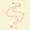 Alloy Heart with Word Pendant Necklace NJEW-FZ00004-14-4