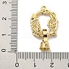 Brass Micro Pave Cubic Zirconia Fold Over Clasps KK-U037-25G-01-3