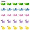 25Pcs 5 Styles Mini Tortoise & Duck Resin Display Decorations RESI-YW0001-61-2