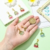 7Pcs Glass & Acrylic Pendant Decorations HJEW-YW00125-5