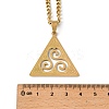 201 Stainless Steel Viking Triskelion Pendant Necklaces for Women Men NJEW-F344-01G-3