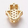 Brass Cubic Zirconia Beads LS-KK-P134-05G-2
