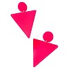 Triangle Acrylic Dangle Stud Earrings FS-WG90AB3-03-2