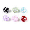 Handmade Polymer Clay Rhinestone and Resin Beads CLAY-T022-01M-2