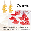 3 Pairs 3 Colors Cloth Flower Cluster Dangle Stud Earrings EJEW-AN0002-04-3