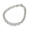 Fashionable 304 Stainless Steel Engraved Vine Cable Chain Bracelets STAS-A028-B089P-1