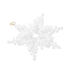3Pcs 3 Colors Glass Seed Beaded Snowflake Pendants PALLOY-MZ00890-4