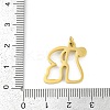 304 Stainless Steel Pendants LS-STAS-R137-01G-R-3