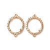 Oval Brass Connector Cabochon Settings KK-NH0007-06KCG-1