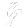 304 Stainless Steel Satellite Chain Slider Necklace Making AJEW-JB01555-01-1