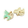 Brass Micro Pave Clear Cubic Zirconia Pendants KK-A221-17G-2