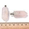 Natural Rose Quartz Perfume Bottle Pendants G-H332-09P-05-3