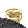 Textured Rectangle 304 Stainless Steel Finger Ring for Women RJEW-L126-05B-05G-2
