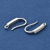Rack Plating Brass Micro Pave Clear Cubic Zirconia Earring Hooks KK-A231-07S-2
