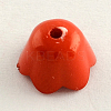Opaque Acrylic Flower Bead Caps X-SACR-Q099-M45-3