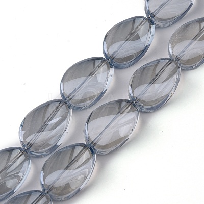 Transparent Electroplate Glass Bead Strands EGLA-C001-M-1
