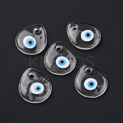Handmade Lampwork Evil Eye Pendants LAMP-E106-01C-1