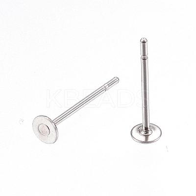 Tarnish Resistant 304 Stainless Steel Stud Earring Findings STAS-D448-088P-3mm-1