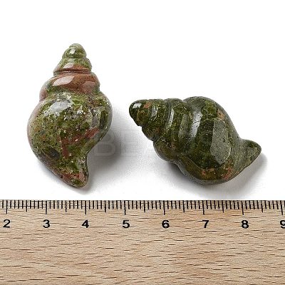 Natural Unakite Carved Figurines DJEW-L023-H15-1