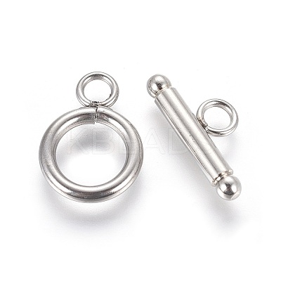 Non-Tarnish 304 Stainless Steel Toggle Clasps LS-STAS-G204-01A-P-1