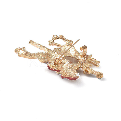 Christmas Theme Rhinestone Brooch Pin JEWB-D061-01KCG-02-1