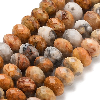 Natural Crazy Agate Beads Strands G-C259-A04-6x10mm-1