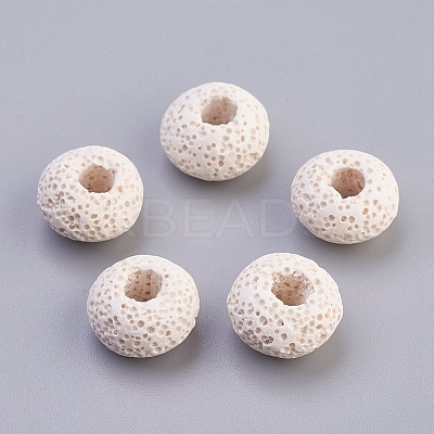 Natural Dyed Lava Rock European Beads G-E477-A11-1