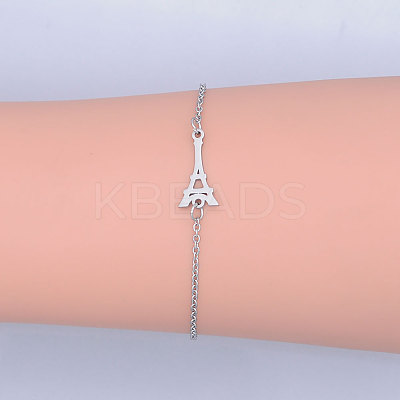 Tarnish Resistant 201 Stainless Steel Link Bracelets BJEW-T011-JN508-1-1