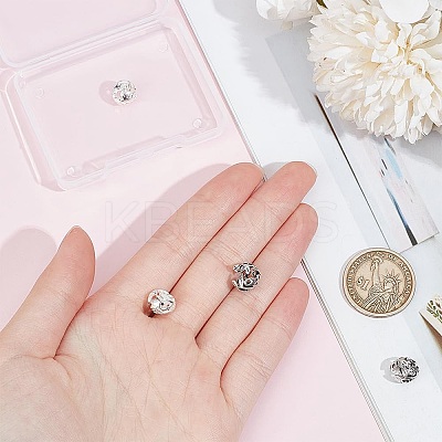 4Pcs 2 Colors 925 Sterling Silver Bead Caps STER-BC0002-34-1