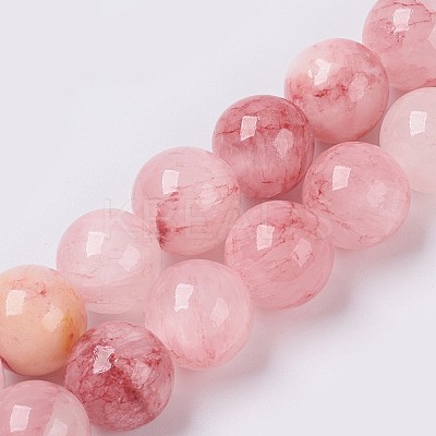 Natural Colorful Green Jade Beads Strands X-G-G757-02-8mm-1