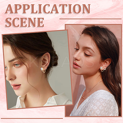12Pcs 6 Styles Brass Micro Pave Clear Cubic Zirconia Ear Cuff Findings KK-BBC0022-22-1