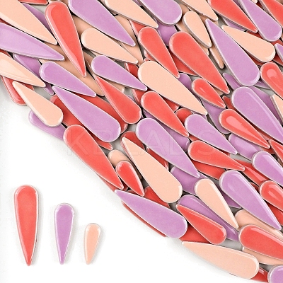 3 Styles Teardrop Shape Porcelain Mosaic Tiles PW-WGBCD43-34-1