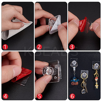 15 Sets Acrylic Diamond Hook Hangers for Jewelry Necklace FIND-GA0003-46-1