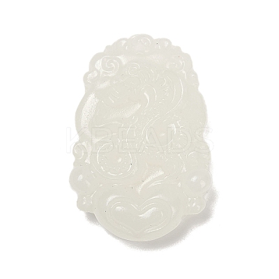 Natural White Jade Carved Pendants LS-G-S384-01F-1
