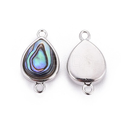 Natural Abalone Shell/Paua ShellShell Links Connectors BSHE-F011-10P-1