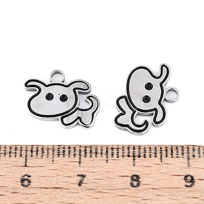 304 Stainless Steel with Enamel Pendants STAS-T073-24P-1