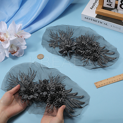 3D Flower Lace Appliques DIY-WH0430-459A-1