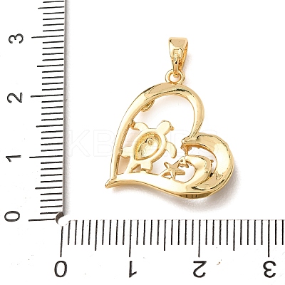 Brass Micro Pave Clear Cubic Zirconia Pendants CU-CBA8A7D-02G-G-1