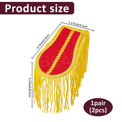 1 Pair Cloth Tassel Epaulettes Costume Accessories DIY-FH0009-75B-1