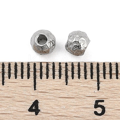 Anti-Tarnish Textured 316 Surgical Stainless Steel Beads STAS-M106-01B-P-1