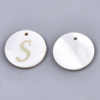 Natural Freshwater Shell Pendants SHEL-N027-04S-1