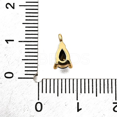 Brass Micro Pave Cubic Zirconia Pendants KK-D356-08H-G-1