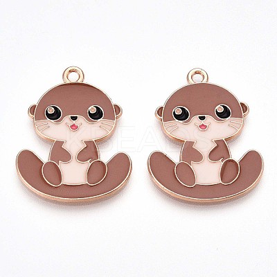 Alloy Enamel Pendants X-ENAM-T022-02D-02-1