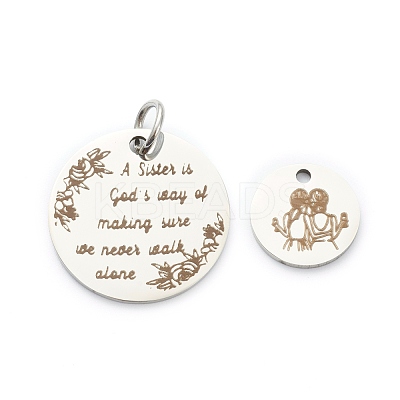 Non-Tarnish 201 Stainless Steel Pendants STAS-M287-1