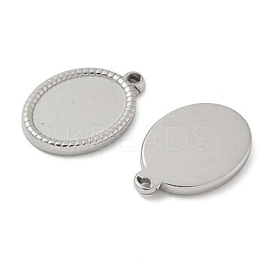 304 Stainless Steel Pendant Cabochon Settings STAS-D127-18B-P-1